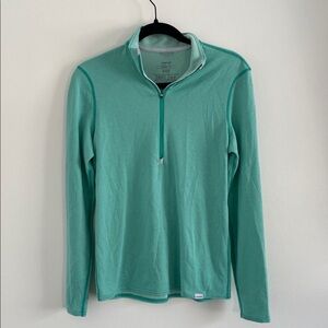Patagonia Women's Quarter Zip Capilene 3 Mid-weight Quarter Zip Teal Medium